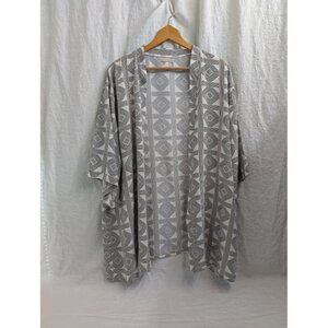 Summer Rose kimono style swim suit cover beach travel black & white geometric V3